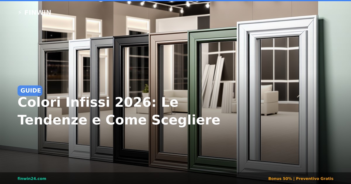 Colori Infissi 2026: Le Tendenze e Come Scegliere - FINWIN Serramenti