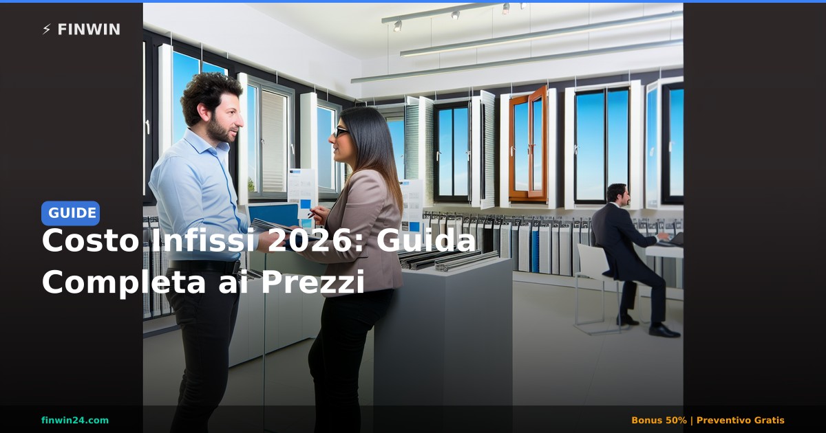 Prezzi Infissi Verona 2025: da €280/mq PVC, €450/mq Alluminio | Preventivo Gratuito FINWIN