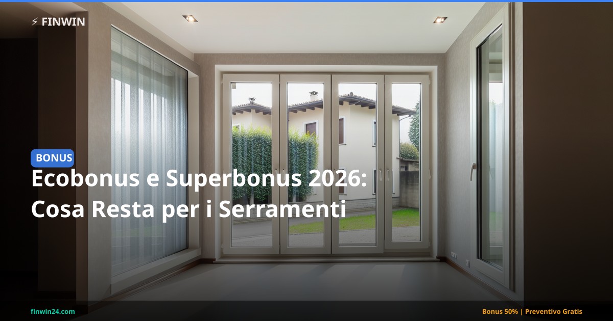 Ecobonus e Superbonus 2026: Cosa Resta per i Serramenti