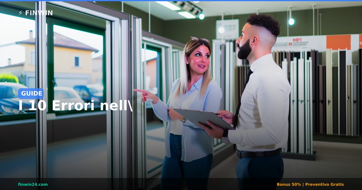 I 10 Errori nell'Acquisto dei Serramenti da Evitare