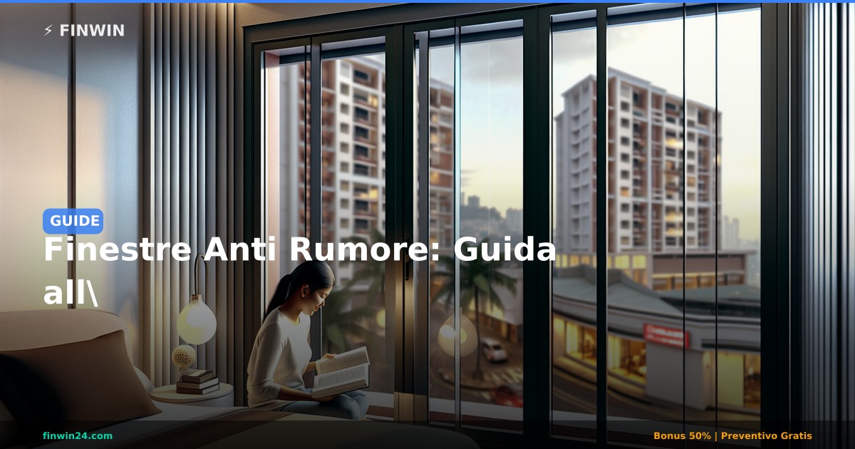 Finestre Anti Rumore: Guida all'Isolamento Acustico