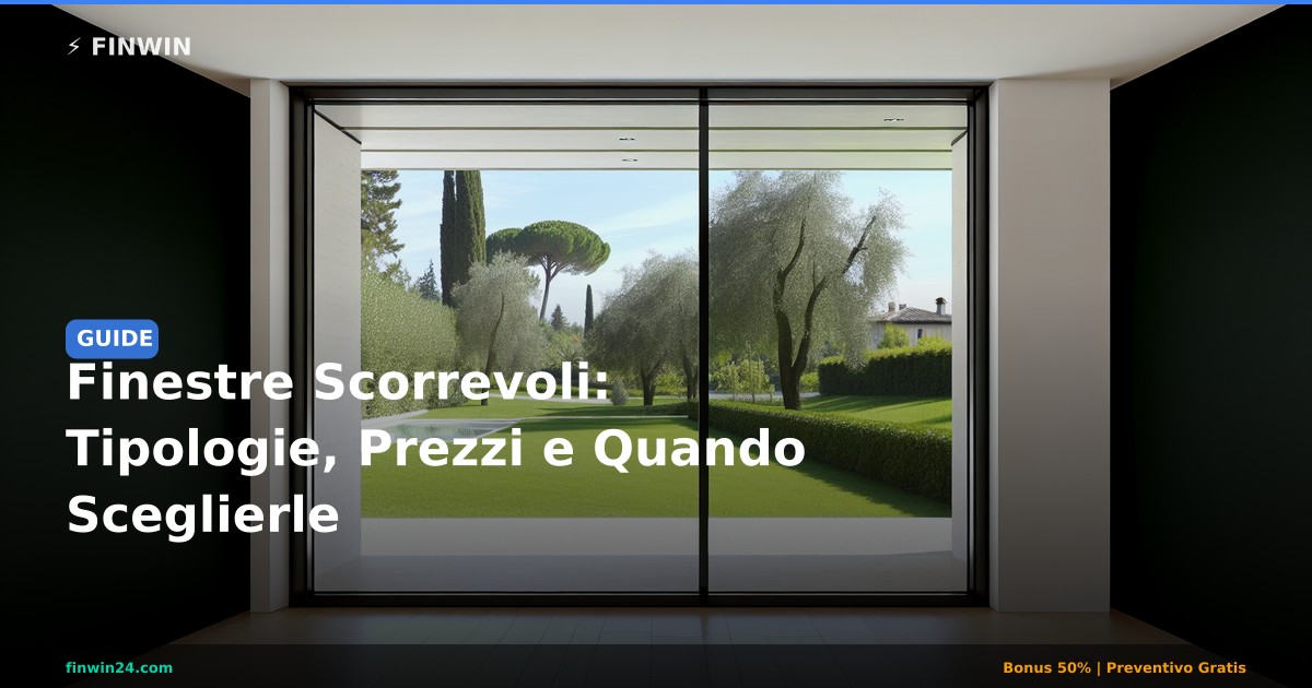 Finestre Scorrevoli: Tipologie, Prezzi e Quando Sceglierle - FINWIN Serramenti
