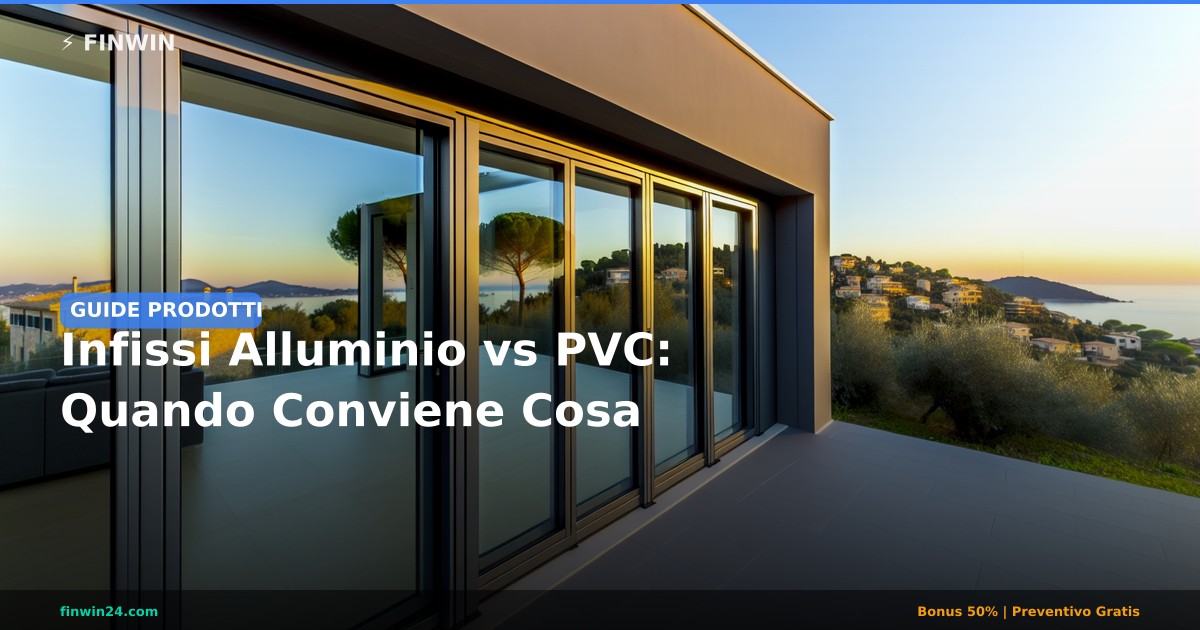 Infissi Alluminio vs PVC: Quando Conviene Cosa - FINWIN Serramenti