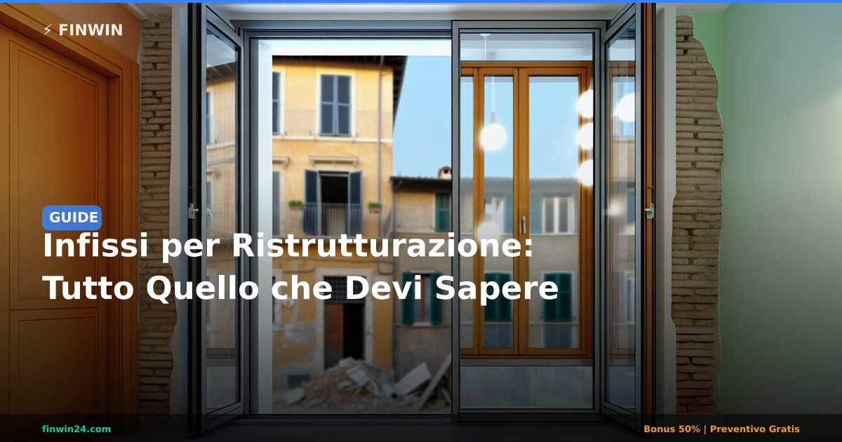 Infissi per Ristrutturazione: Tutto Quello che Devi Sapere - FINWIN Serramenti