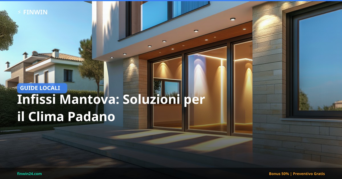 Villa italiana con serramenti in alluminio e vetrate panoramiche