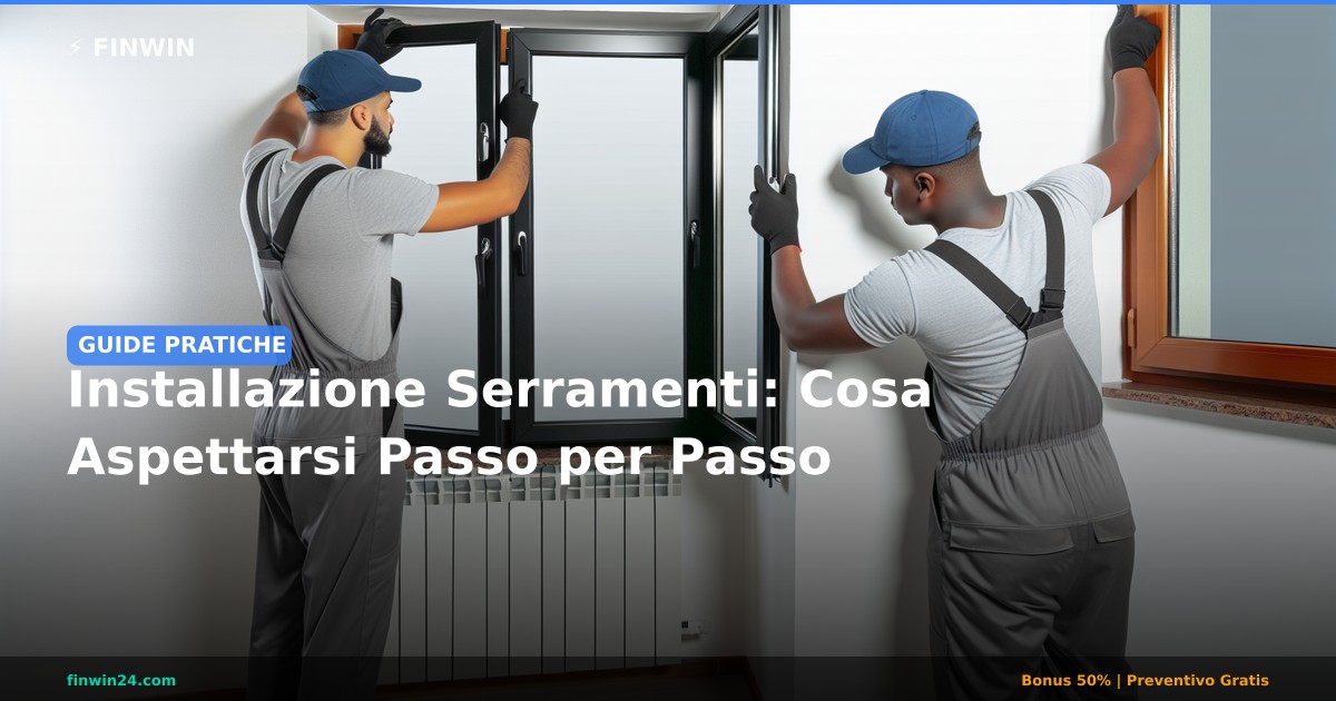 Installazione Serramenti: Cosa Aspettarsi Passo per Passo - FINWIN Serramenti