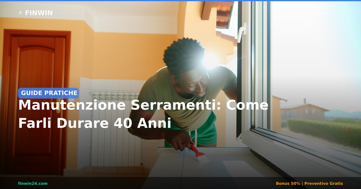 Manutenzione Serramenti: Come Farli Durare 40 Anni - FINWIN Serramenti