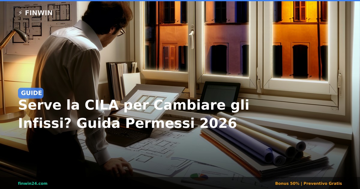Serve la CILA per Cambiare gli Infissi? Guida Permessi 2026 - FINWIN Serramenti