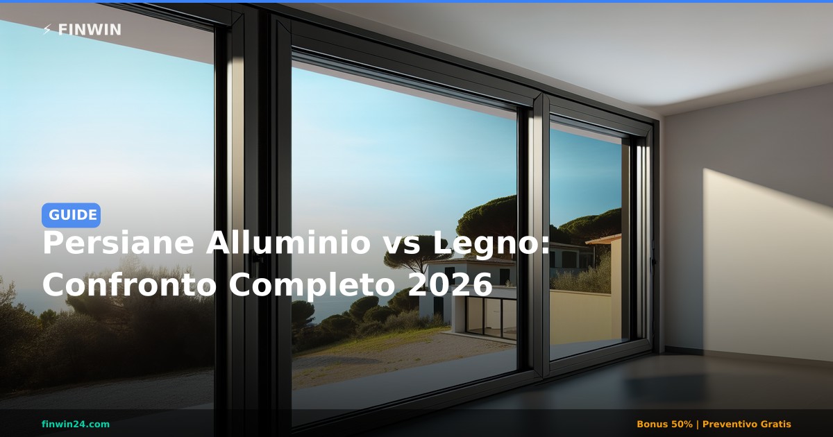 Persiane Alluminio vs Legno: Confronto Completo 2026 - FINWIN Serramenti