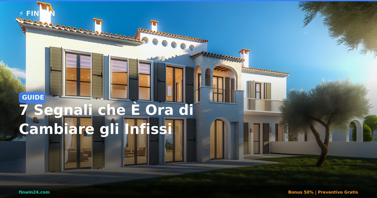 7 Segnali che È Ora di Cambiare gli Infissi - FINWIN Serramenti