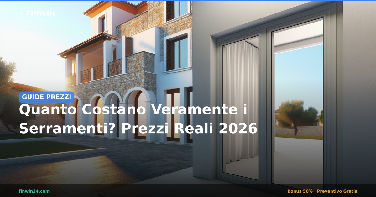 Quanto Costano Veramente i Serramenti? Prezzi Reali 2026