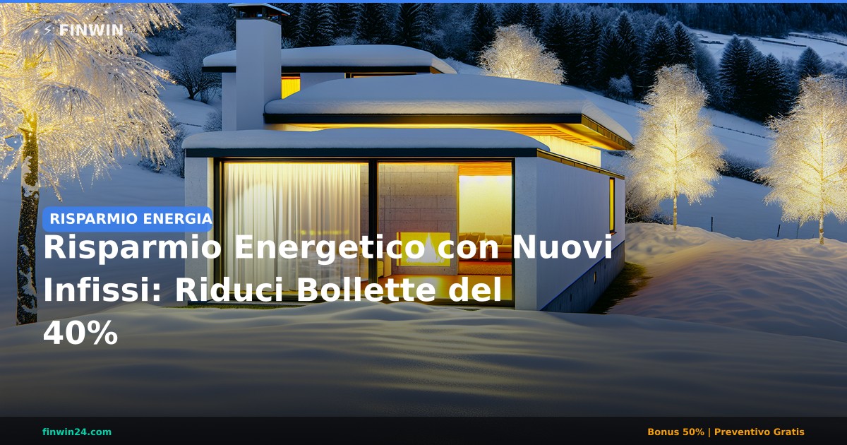 Risparmio Energetico con Nuovi Infissi: Riduci Bollette del 40% - FINWIN Serramenti