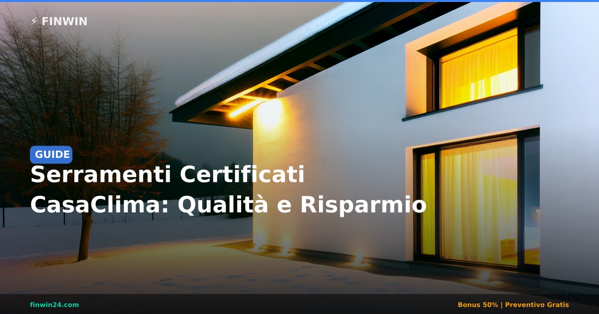 Serramenti Certificati CasaClima: Qualità e Risparmio