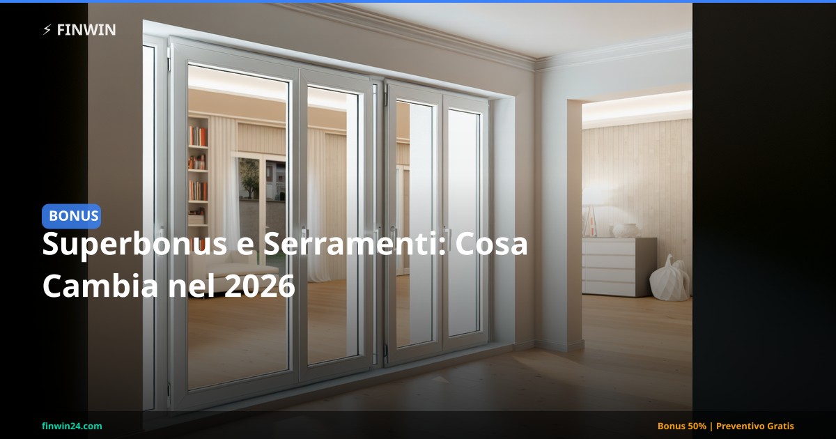 Superbonus e Serramenti: Cosa Cambia nel 2026